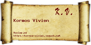 Kormos Vivien névjegykártya